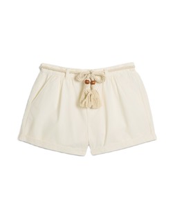 Cream Rope Belt Short